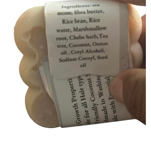 Shampoo Bar For Hair Growth| Chebe Seamoss Nourishing Shampoo Bar and marshmallow root