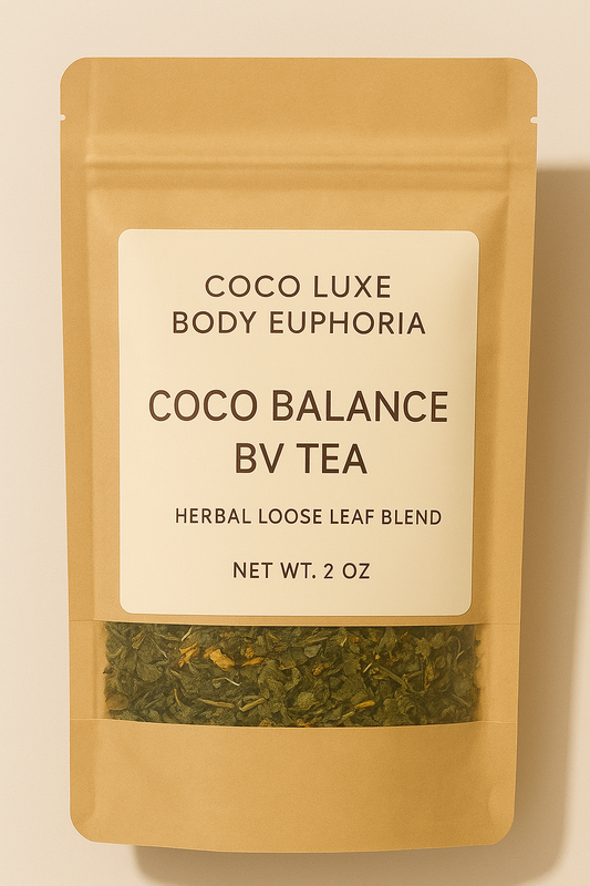 Coco Luxe Body Euphoria – Coco Balance BV Tea
Female Flora Support | Herbal Loose Leaf Blend | Net Wt. 2 oz