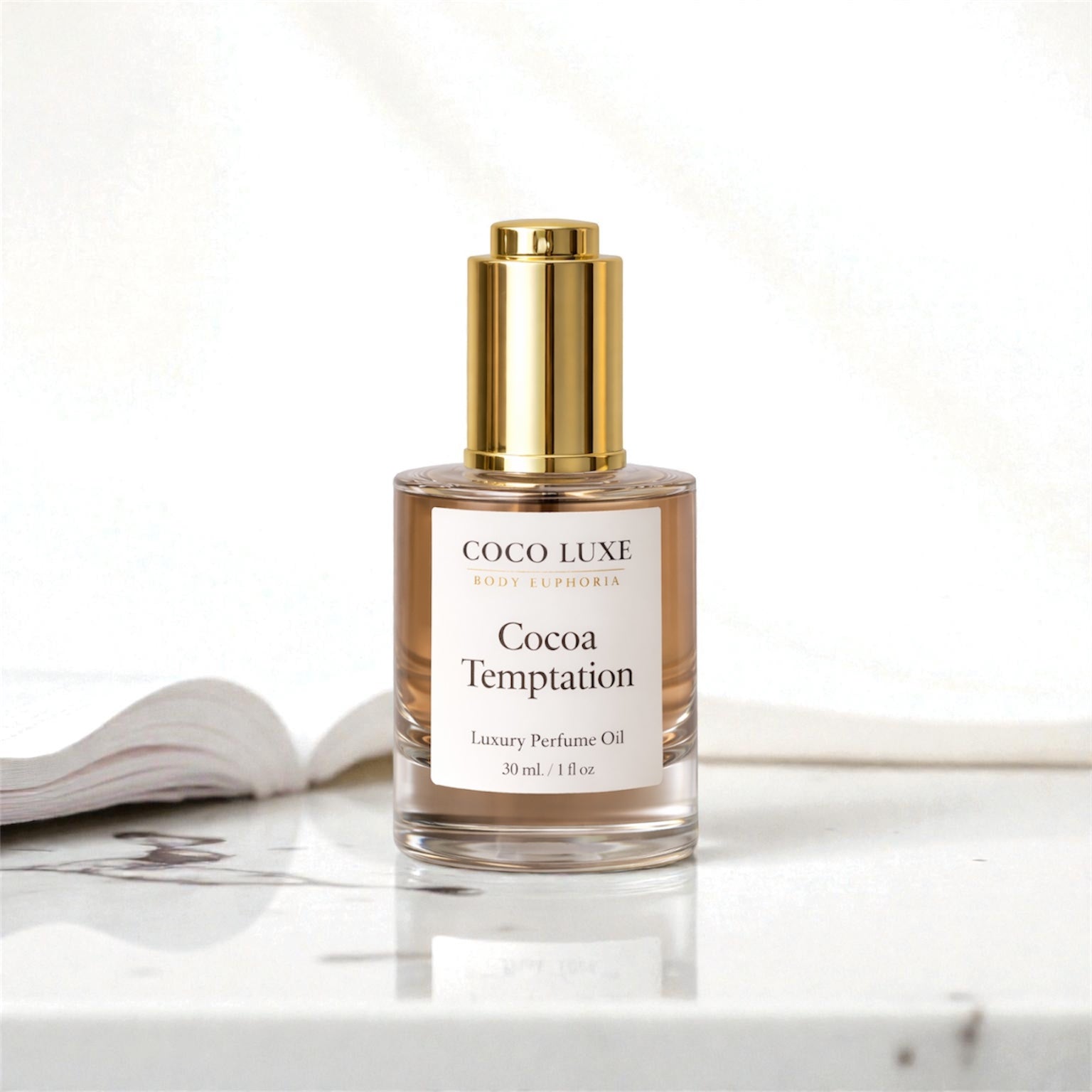 Cocoa Temptation perfume Oil – Chocolate Vanilla Luxury Skin Scent