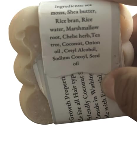 Shampoo Bar For Hair Growth| Chebe Seamoss Nourishing Shampoo Bar and marshmallow root