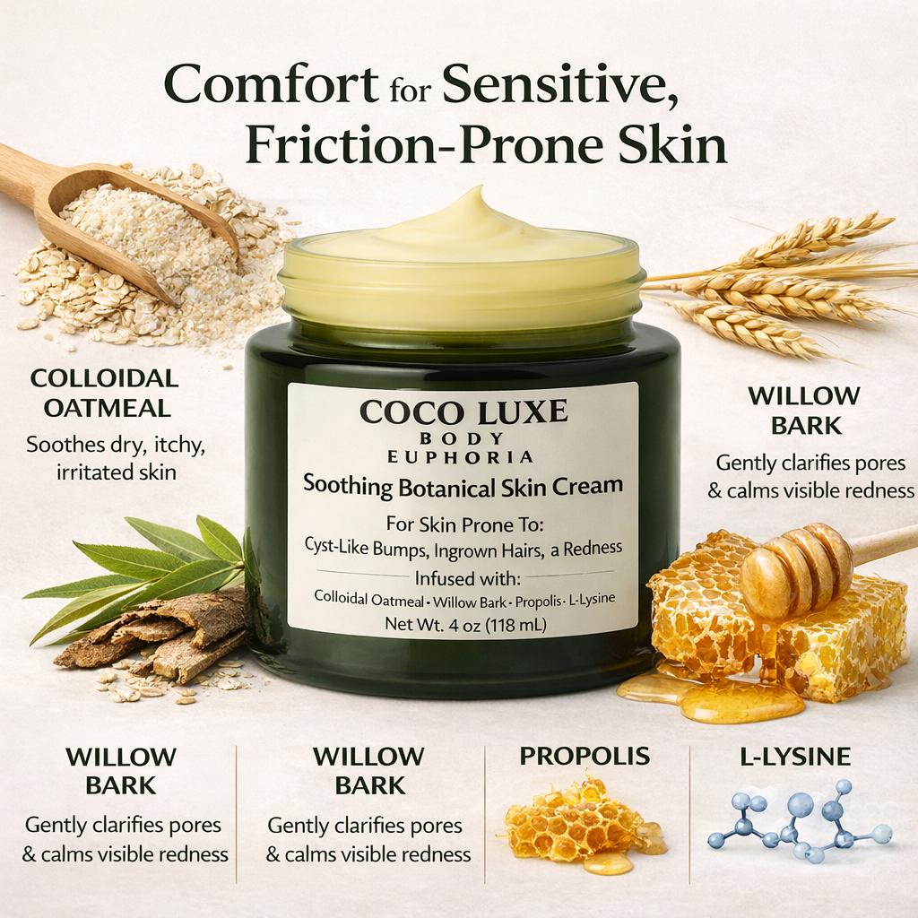 HS Cream Relief Cream Soothing Skin Cream for Bumps & Redness with Oatmeal, L-Lysine, Propolis & Allantoin