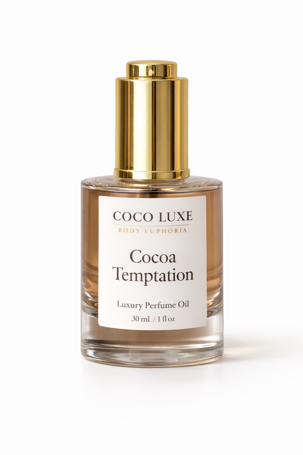 Cocoa Temptation perfume Oil – Chocolate Vanilla Luxury Skin Scent