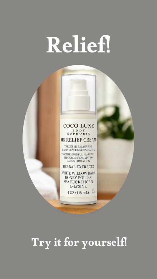 HS Cream Relief Cream, Hidradenitis Suppurativa, Natural Skin Soothing Formula with White Willow Bark, Calendula, Sea Buckthorn