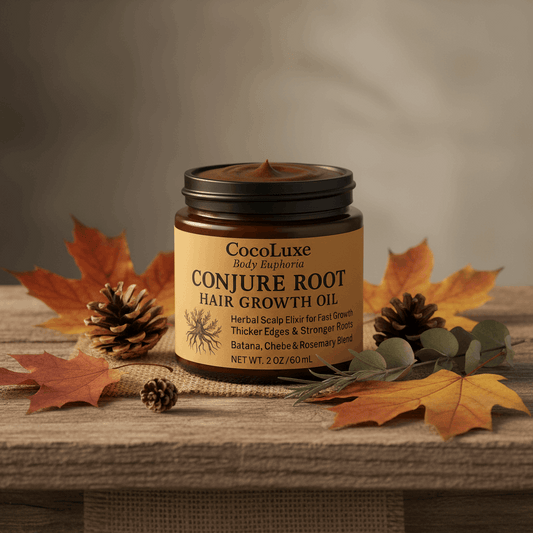 Conjure Root Hair Growth Cream – Herbal Scalp & Edge Strengthening Cream for Fast Growth, Thicker Hair & Stronger Roots – Batana, Chebe & Rosemary Blend – CocoLuxe Body Euphoria Batana Oil – 100% Pure, Cold-Pressed, Unrefined | Authentic Honduras Grade